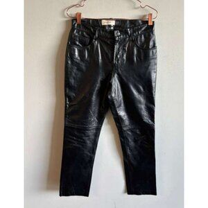 Vintage Y2K GAP Original Fit Womens Genuine Leather Bootcut Pants Black Size 8